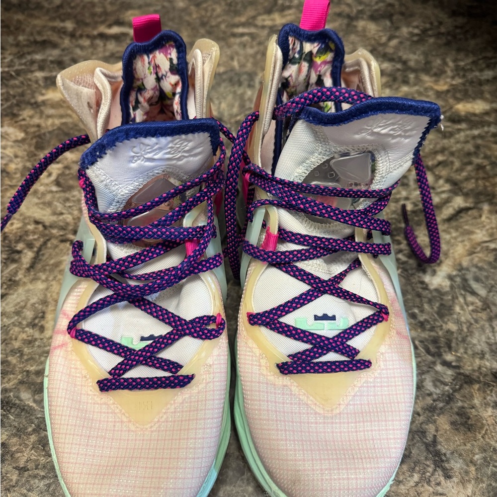 Nike Multicolor High-Top Sneakers with Purple Accents